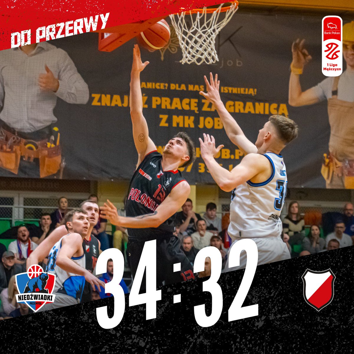 kkspolonia's tweet photo. Kosz za kosz w pierwszej połowie! Do przerwy tracimy do rywali dwa punkty (32:34). Żadna ze stron nie odpuszcza. Rywale narzucili tempo, czy obie ekipy utrzymają je do końca meczu?

Zapowiada się emocjonująca druga połowa. 🤩

#1LKosz https://t.co/ymQYUITnuP