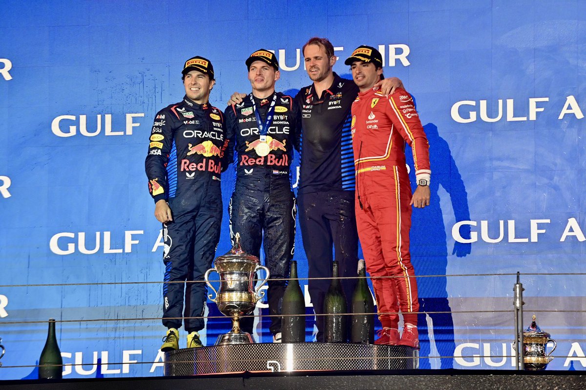 Presenting your top three in Bahrain! A sensational podium! #F1 #BahrainGP