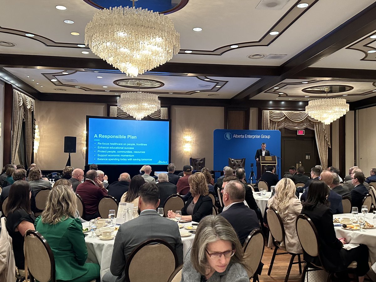 Yesterday, I joined members of Alberta Enterprise Group to discuss Budget 2024. Budget 2024 is a responsible plan to: ✅Re-focus healthcare on people, frontlines ✅Enhance educational success ✅Protect people, communities, resources ✅Support economic momentum ✅Balance
