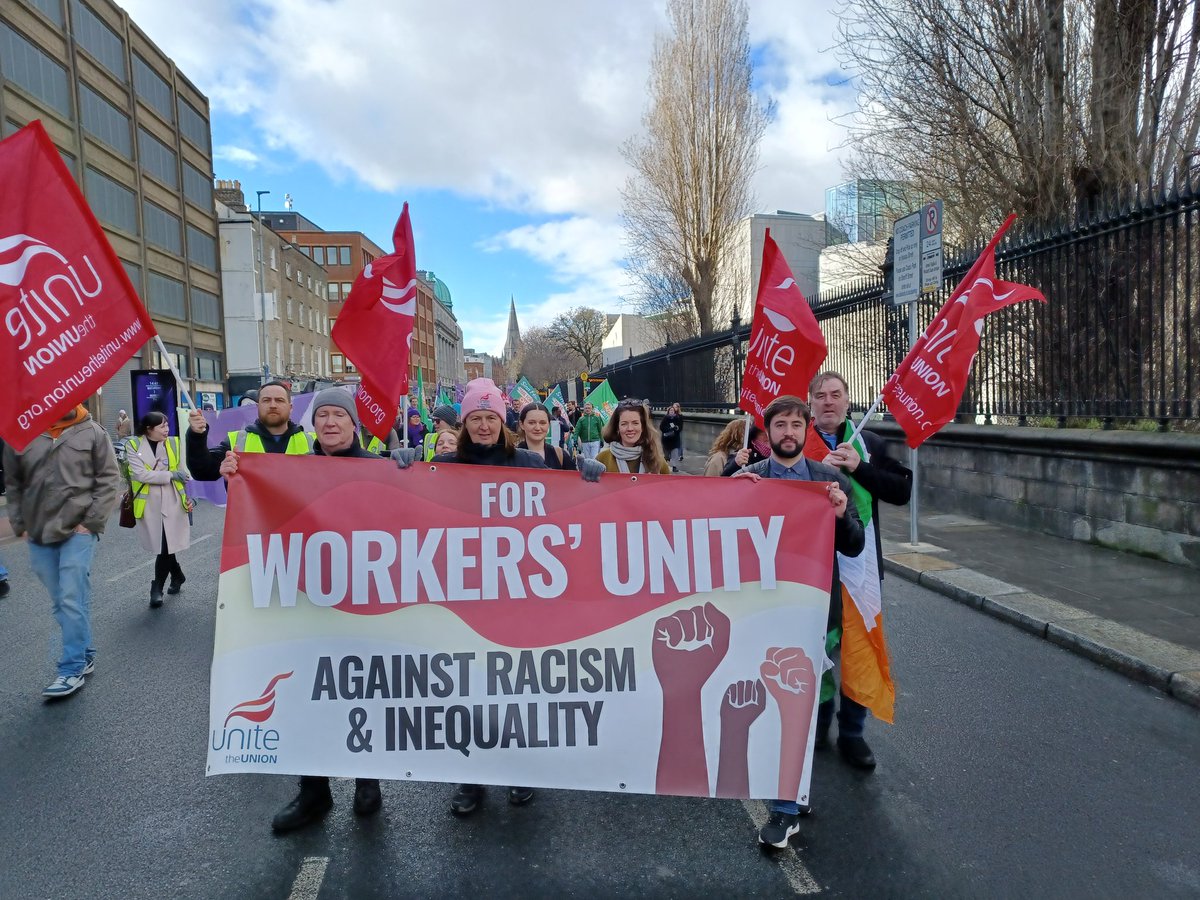 Standing together. For Housing, healthcare & human rights for all. @LeCheileDND @unitetheunion @sinnfeinireland @fintanwarfield