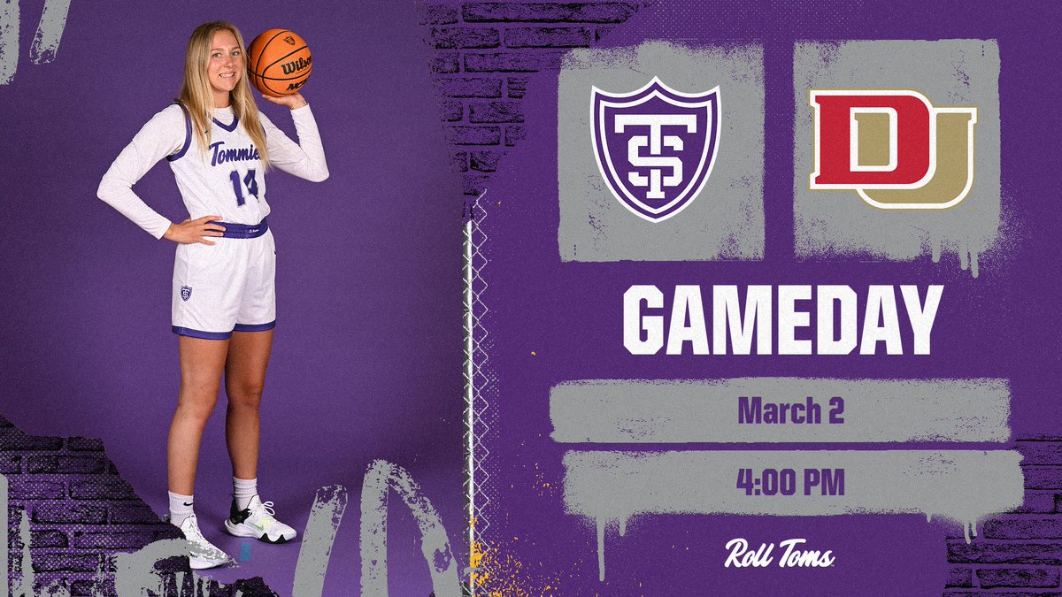 Last regular season game... OUT WEST... Tune in ⤵️

🆚 Denver University
🕔 4:00 p.m.
📍 Denver, Colo.
🏟 Hamilton Gymnasium
📊 tinyurl.com/36zdb8wm
📺 bit.ly/4bYSUoD

#RollToms #WeOverMe