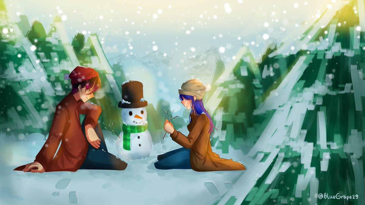 BlueGrape29's tweet photo. Do you want to build a snowman?⛄️❄️
#art #ArtistOnTwitter https://t.co/q6VGJ46KyB