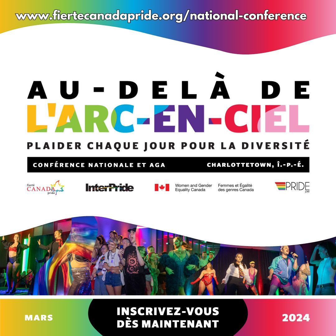 Du 7 au 10 mars, la Conférence nationale de @FCP_Canada regroupera les personnes dirigeantes et les personnes alliées de la communauté 2ELGBTQI+ pour qu’elles créent des liens et apprennent des autres. Inscription jusqu’au 4 mars. En savoir plus : ow.ly/faoH50QK1LQ