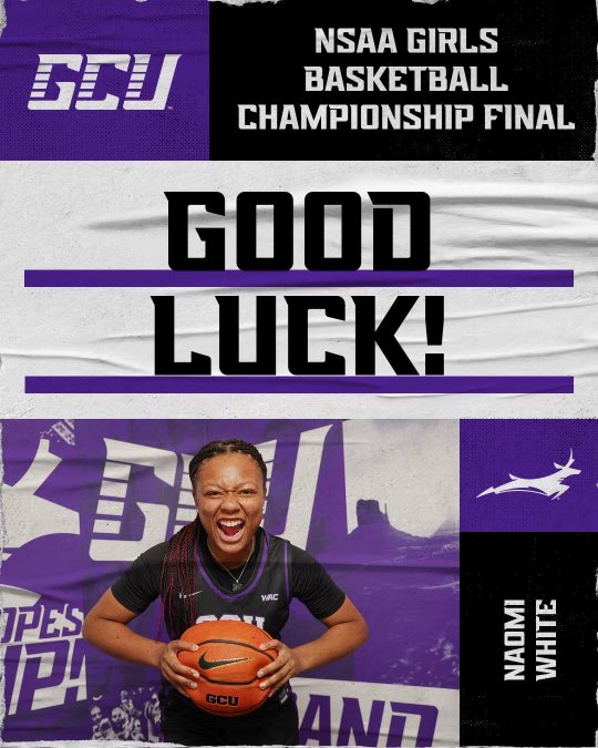 Good luck to our incoming freshman @naomi_white25 in her STATE CHAMPIONSHIP game tonight! 🤘💜