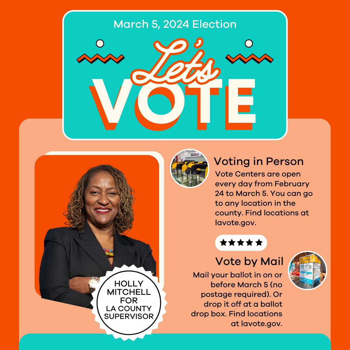 Time to make your voice heard in this election! Vote Centers are open all weekend and every day until March 5. It’s so easy to cast your vote 🗳️ or mail your ballot 📬 (don't forget to sign the back)  📲 Spread the word to vote! Text and call your family, friends and neighbors.