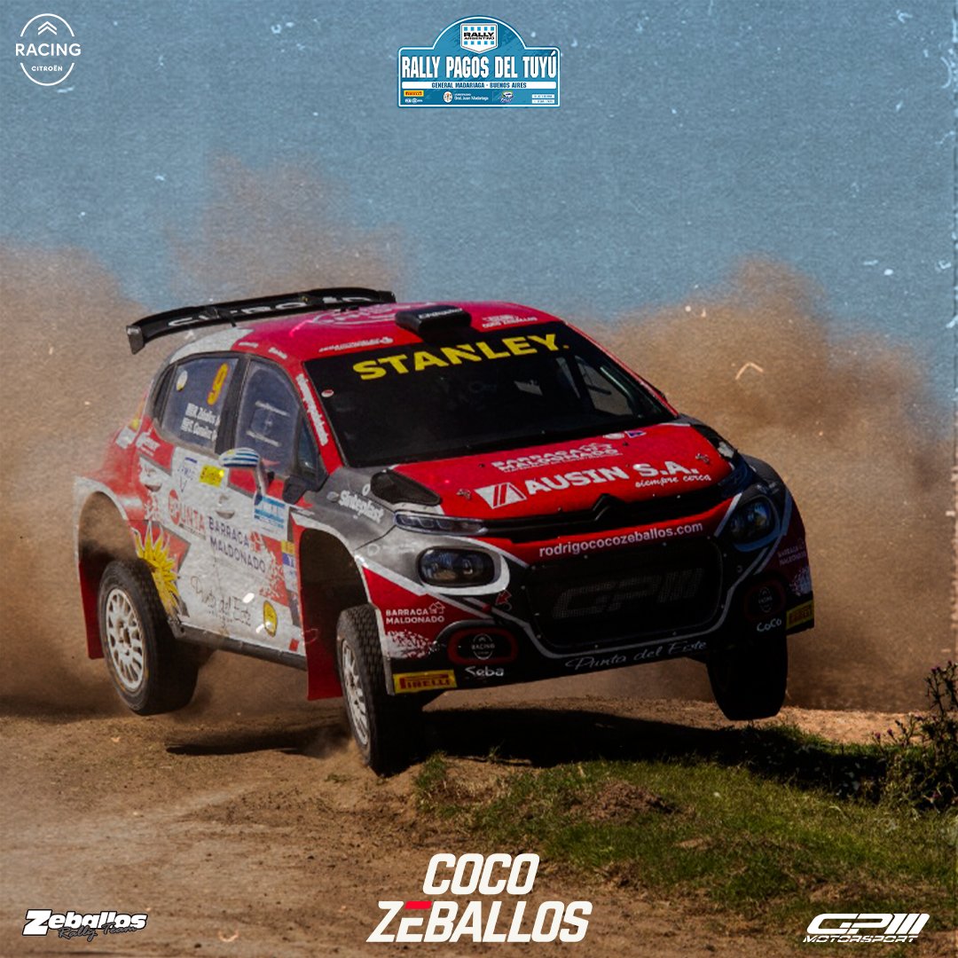 #RallyPagosdelTuyu | Comenzamos la tarde complicados, un pinchazo en una de las ruedas traseras de nuestro Citroen nos hizo perder más de 20s en la especial 4.

P1 🇦🇷 Villagra 4.38,6
P2 🇵🇾 M. Zaldivar (h) +0,6
P3 🇺🇾 Marieyhara +0,8
P4 🇦🇷 Pasten +2,6
P5 🇦🇷 Díaz +3,2
P17 🇺🇾