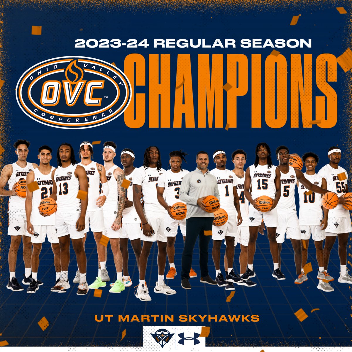 For the second time in UT Martin history, @SkyhawkHoops is your regular season OVC CHAMPIONS! #MartinMade | #OVCit