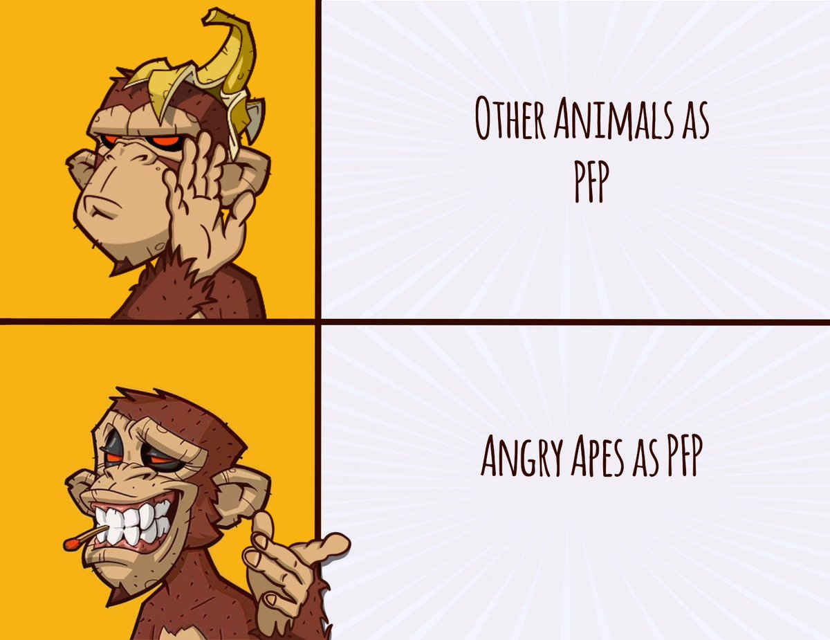 Meme better with us <a href="/AngryApesNFT/">Angry Apes Society</a> #StayAngry 🫡