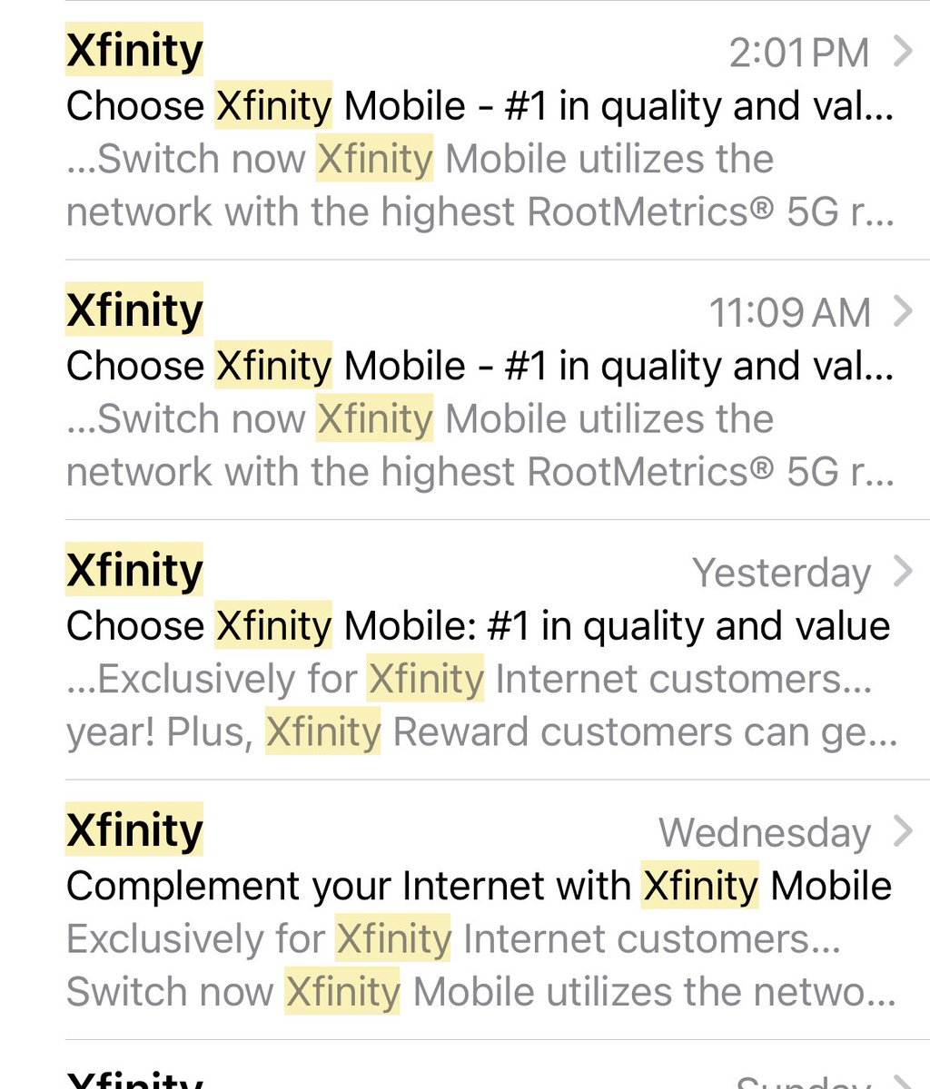 jtoothman25's tweet image. Xfinity is one of the worst companies. We have repeatedly said no to their mobile service and look at the email abuse.  #xfinitysucks