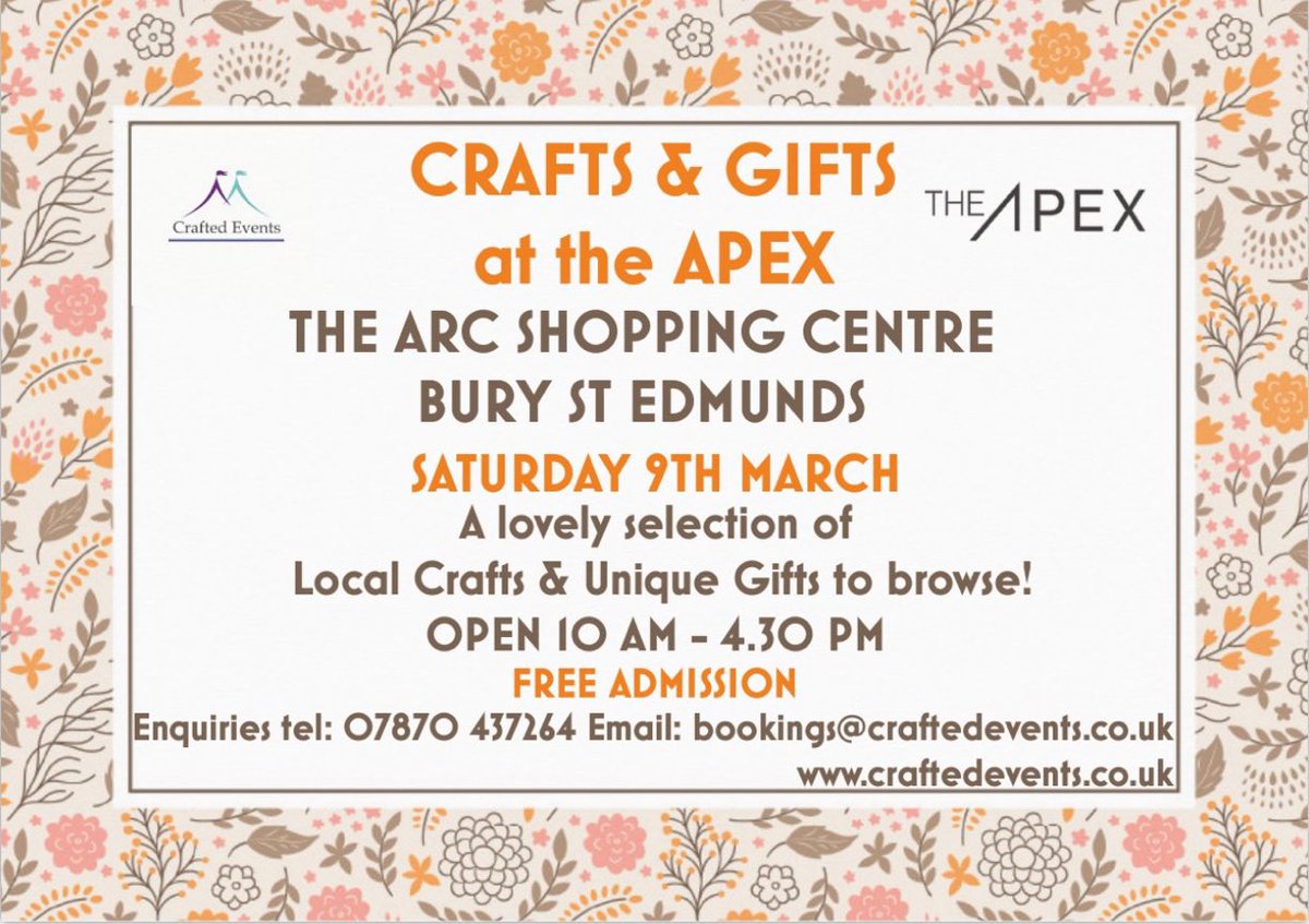 XmasFairBSE's tweet photo. @BuryStEdsCraftF Next Saturday 9th March lots of lovely #MothersDay presents….. https://t.co/3SaaiTsk6K