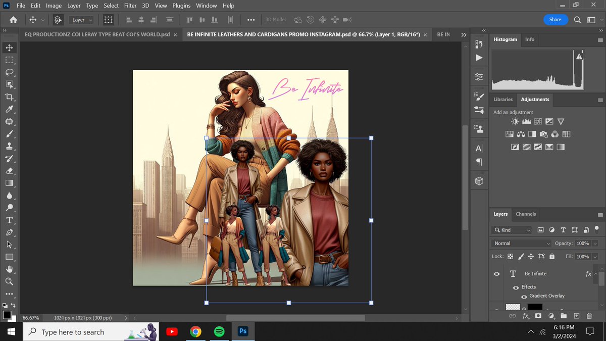 My Be Infinite Promo Design in 1024 X 1024  dimensions from Adobe Photoshop  this is the design you see  for my cover photo in 1920 X 1080 for my Facebook cover photo.

DM & Message for services thx
facebook.com/Renasantnfinit…

#renasantzinfinitedesigns #fashiondesignerforhire