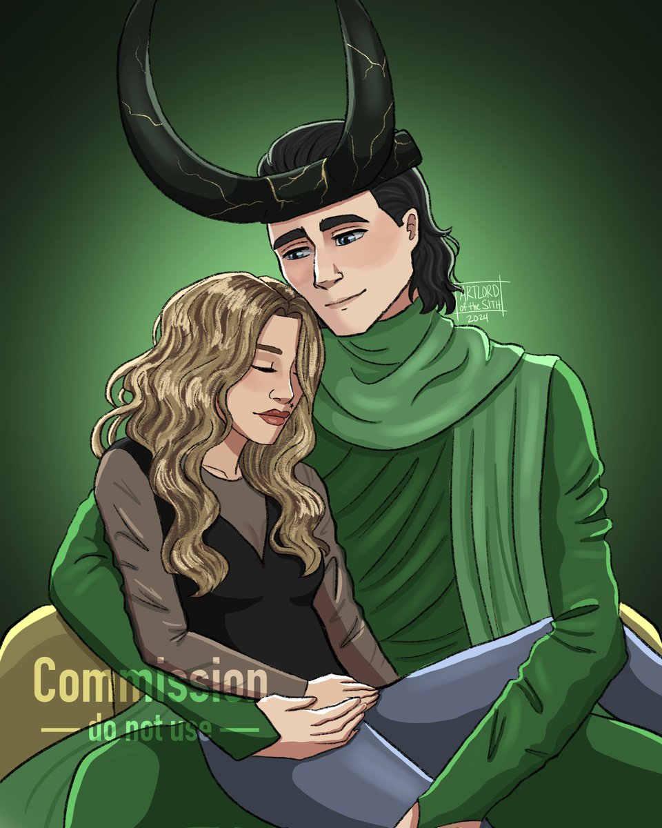 Sharing a recent comm of Loki and an oc. I always appreciate commissions I get, thank you to those that have trusted me for art. 💚