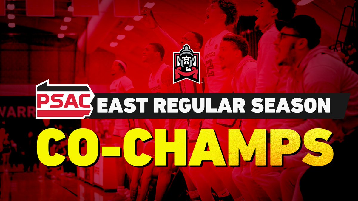 PSAC EAST REGULAR SEASON CO-CHAMPS! 🏆 No. 18/19 @ESUMBB closes the season with a 18-4 PSAC East record, earning a regular season co-championship. @ESUMBB x #WhereWarriorsBelong