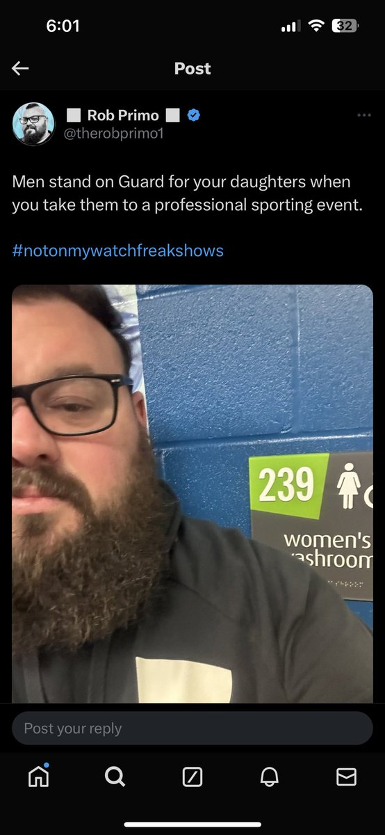 Niagara folks - Rob Primo apparently stood guard outside the women’s washroom at the @MeridianCentre_ to keep trans women out. Let the Meridian Centre know this behaviour shouldn’t be tolerated at their facility 
.
guestservices at meridiancentre dot com