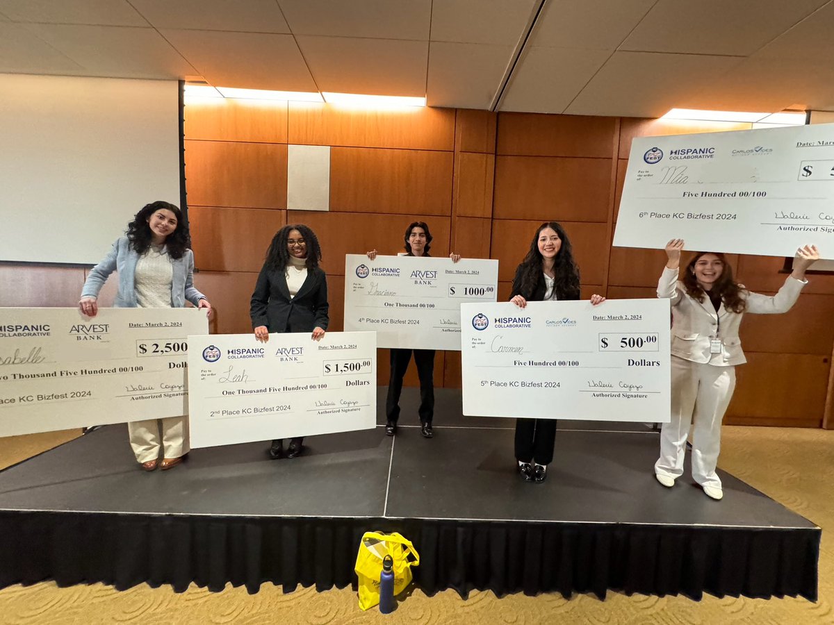 Department of Student & Community Engagement (@sce_ops) on Twitter photo KC Bizfest 2024 was a huge success for our <a href="/olatheschools/">Olathe Public Schools</a> students! Out of the top 6 scholarship spots, our students were awarded 1st, 2nd, 4th, 5th, and 6th place! Join us in congratulating and celebrating these students for their tremendous work at BizFest! #OPSForwardTogether KC Bizfest 2024 was a huge success for our <a href="/olatheschools/">Olathe Public Schools</a> students! Out of the top 6 scholarship spots, our students were awarded 1st, 2nd, 4th, 5th, and 6th place! Join us in congratulating and celebrating these students for their tremendous work at BizFest! #OPSForwardTogether