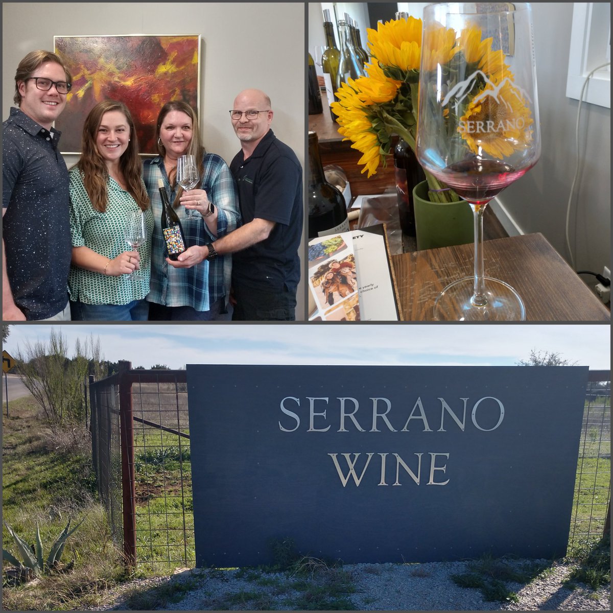 Spending a little time at an amazing winery in Texas. Yes, I left with a little haul. The Mamba is delicious! You will not find better people than these two. What a great experience. @SerranoWine @RussellVine1981  @JojoRussellvine  #wine #Texaswine #SaturdayVibes