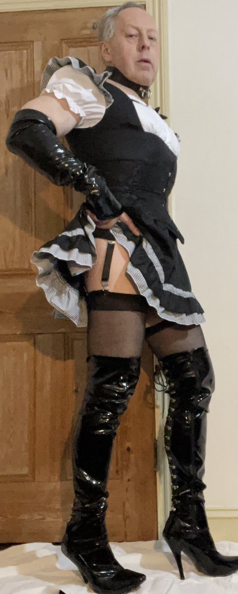 The other evening I had the pleasure and honour of serving two mistresses with champagne as a sissy maid while they abused their sub. I thought I would share my uniform with you. “Are you being served may I help”. 😀👍