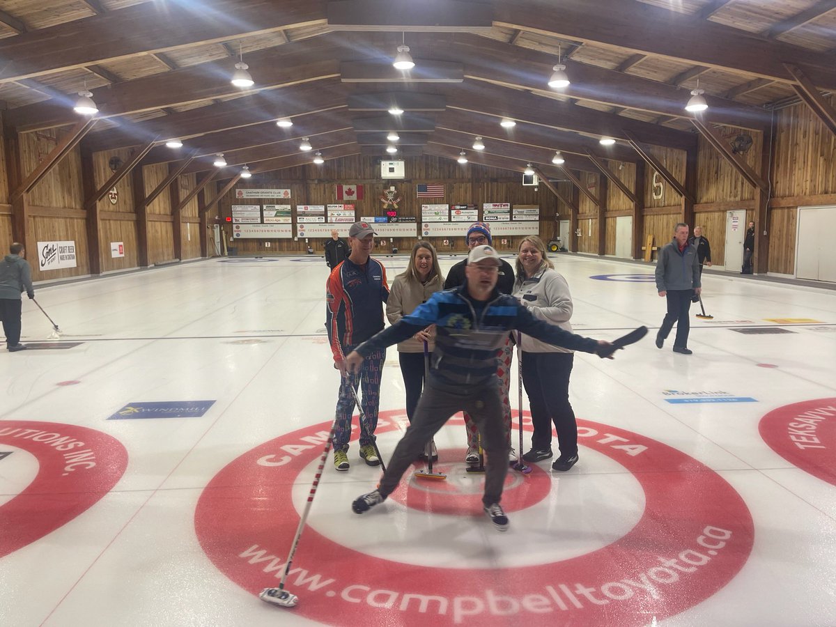 Photo bombing our <a href="/trianglecurling/">Triangle Curling (Durham, NC)</a> friends in Chatham