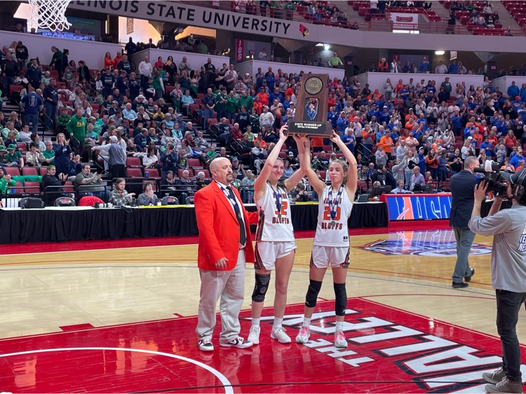ib327schools's tweet photo. The Illini Bluffs Girls Basketball team is the IHSA 1A State Runner-Up!!! We will be having a reception at 3:00 PM in the High School gym with a fire truck escort from the Legion starting at 2:45 PM. Congratulations to the girls basketball team on a great season and 2nd place! https://t.co/S321V0aWp6
