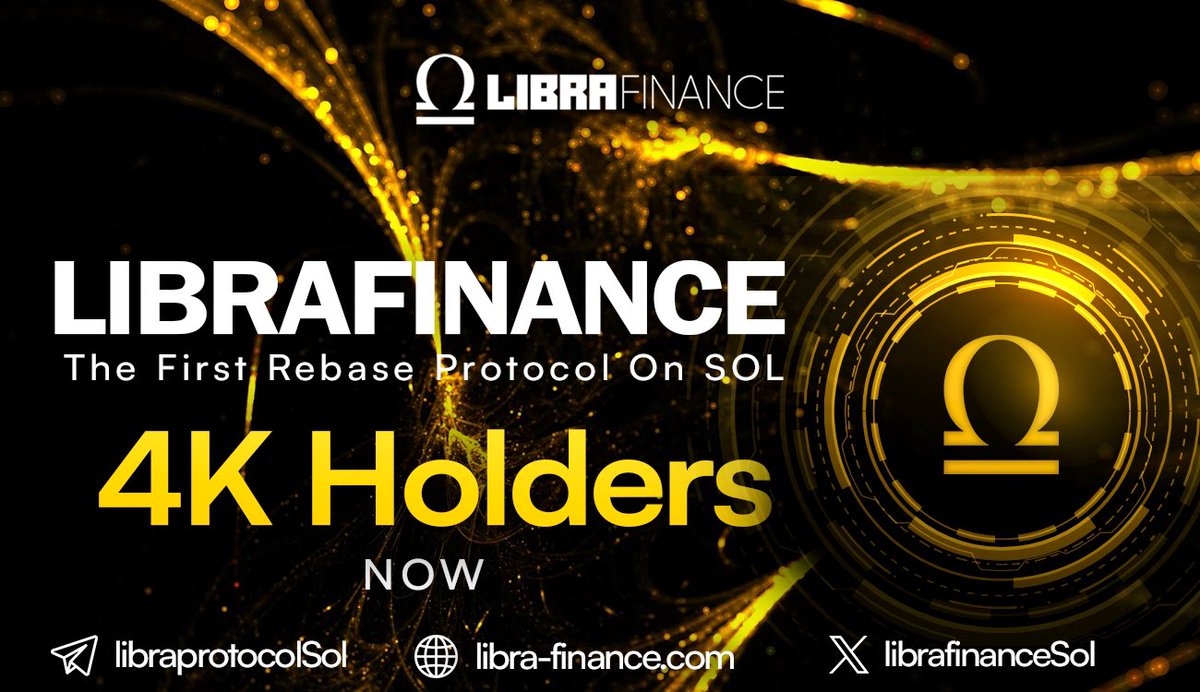 $LIBRA FAMILY IS NOW 4K STRONG! 🥂

#SOL #Libraprotocol $LIBRA $SOL