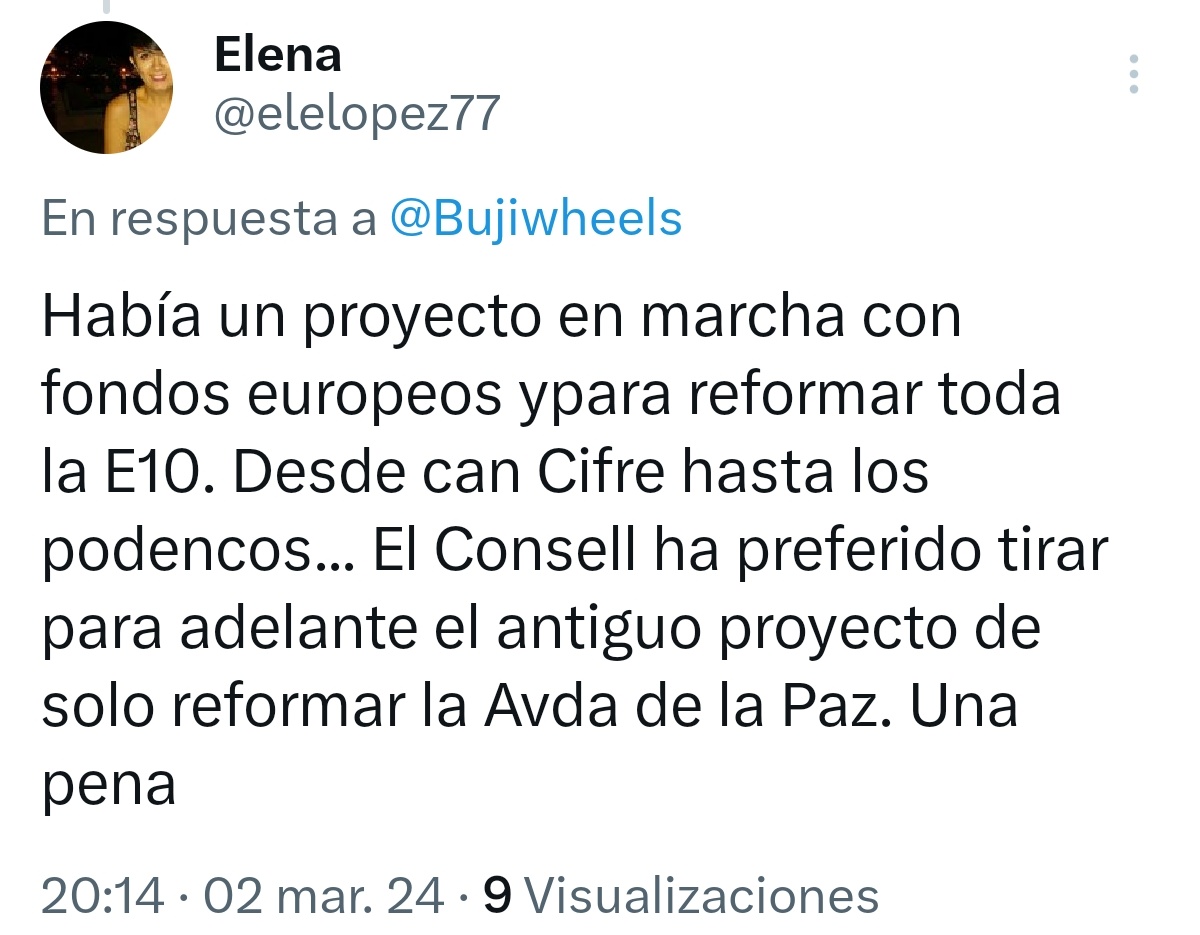 PPConsell's tweet photo. Ningún tuit de @elelopez77 sin su mentira: No, señora López. No había fondos europeos, ni autonómicos, ni nada. Por no haber no había ni un anteproyecto. Solo una foto, una nota de prensa y un intento de render. El Consell y el Ayuntamiento han elegido no seguir esperando 13 años https://t.co/RaBt4k3US8