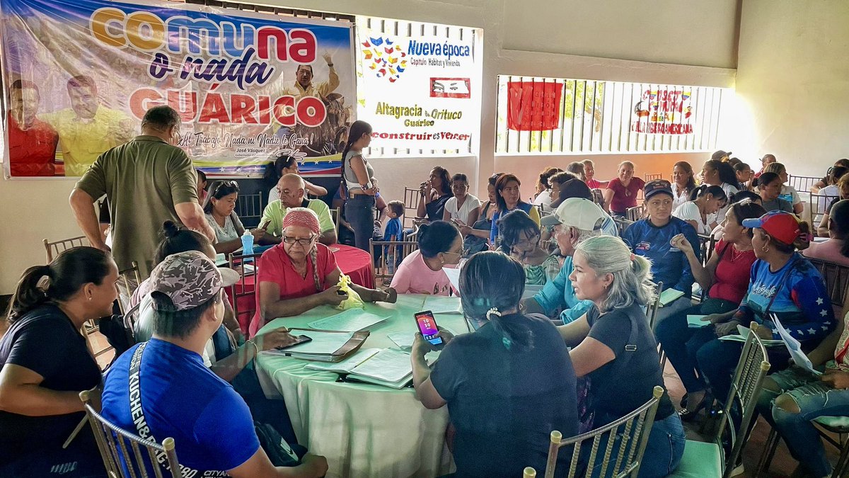 josemvasquez's tweet photo. Más de 80 Consejos Comunales participan en la Plenaria del Consejo de Gobierno Comunitario, en Altagracia de Orituco en el Municipio José Tadeo Monagas para debatir ideas y proyectos que permitan avanzar en pro del buen vivir del pueblo. https://t.co/ef30KEEG6n