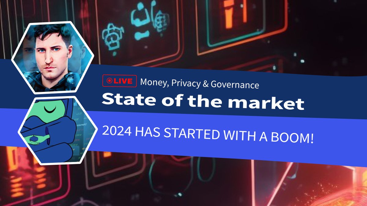 2024 has started with a boom! - State of the market ⏰Set your reminders! We go LIVE – Sunday, March 3rd 2024 – 3pm UK TIME Join us in this general discussion that looks at how Decred and the digital currency space is shaping up in 2024. youtube.com/live/IOTZ251z7…