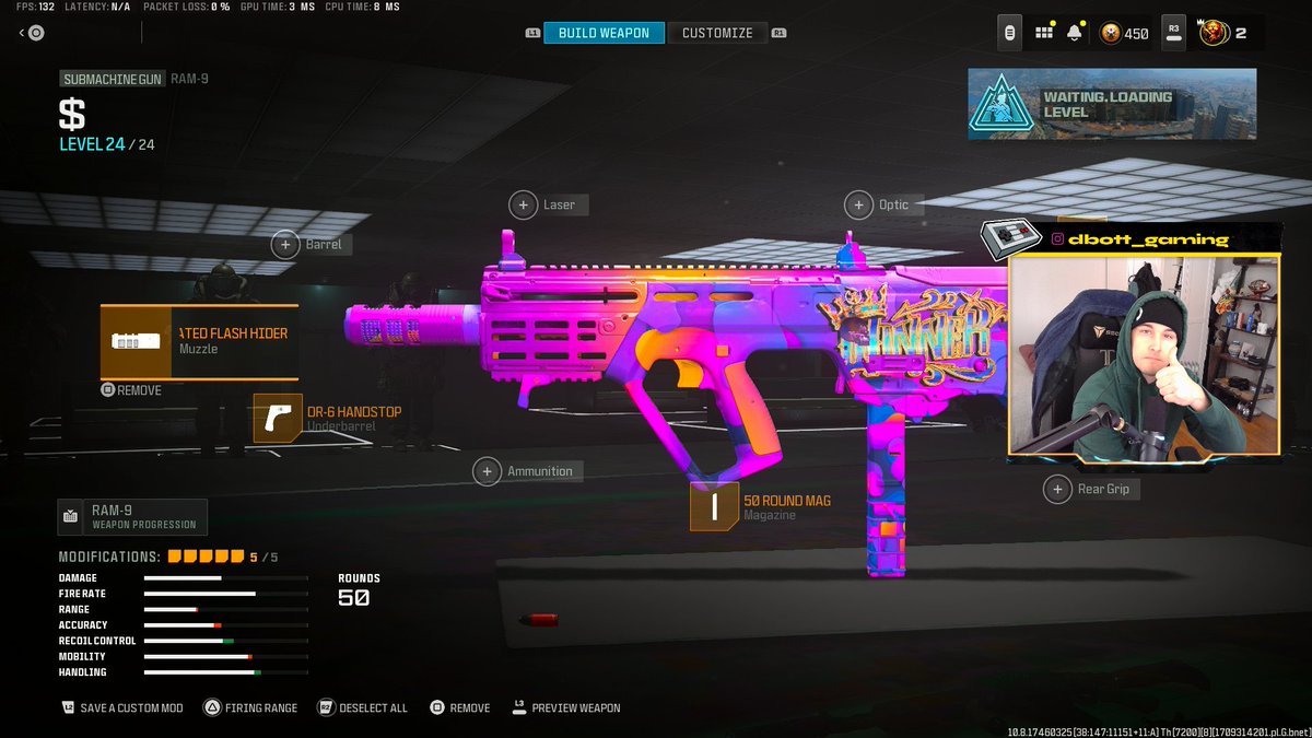 dbott_gaming's tweet image. ‼️ Absolute *META* in #Warzone ‼️

Ram^2 is the Wombo-combo. The glassless aftermarket sight is a must as well. Enjoy 🫡

#metaloadout #MW3 #warzonemobile