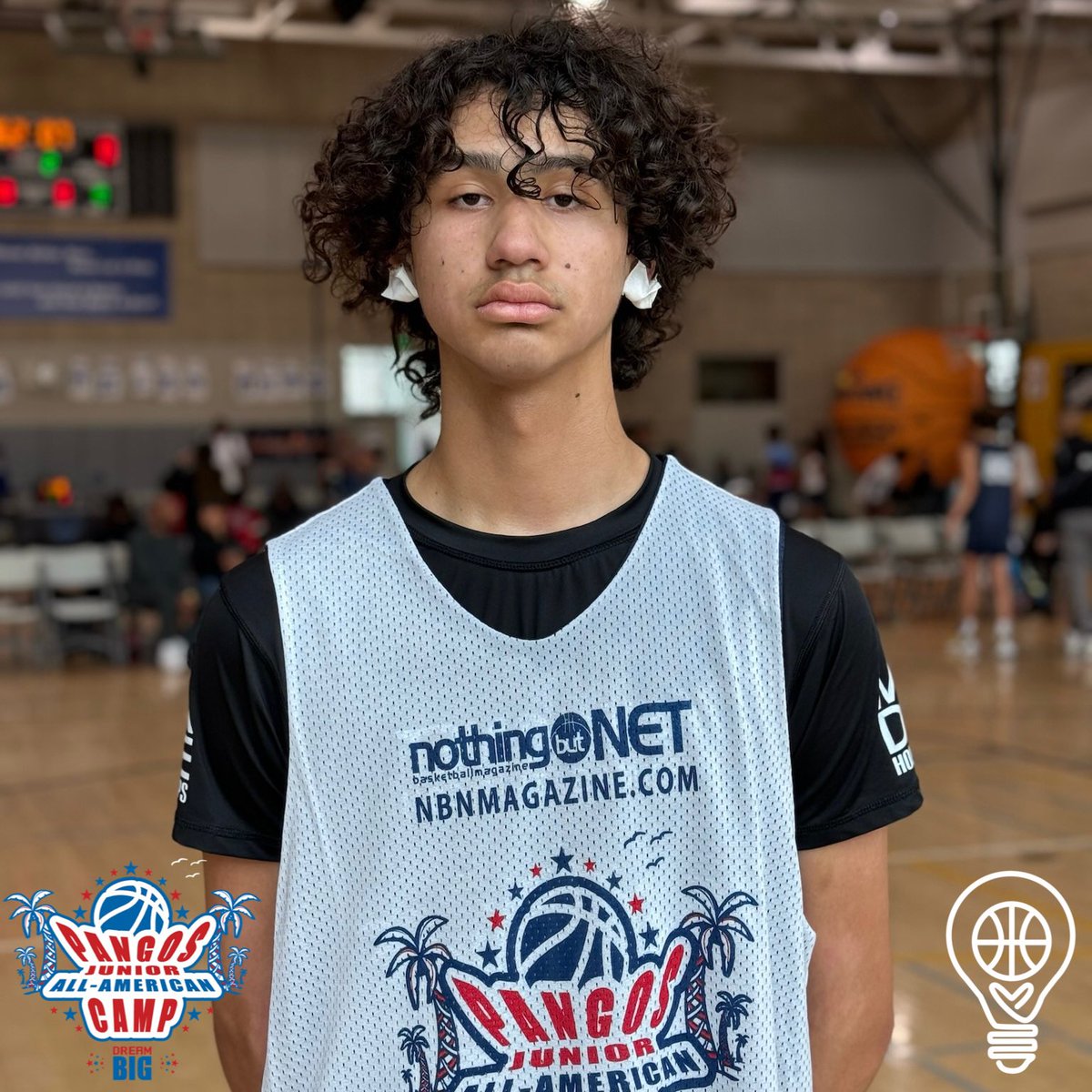 _proinsight's tweet photo. Scouting Notebook📓⏩️ #PangosJrAACamp

“Iowa” scored a camp high 108 points in their decisive win over “Ohio State” on Sunday, with '29 Krawford Bailey (Irvine, CA) being the key mismatch. Listed at 6'3", he uses his size and footwork to get to the basket, while also killing teams with his mid-range game. Showed he could finish with either hand and guard multiple positions. Brother of '26 Kaiden Bailey.
