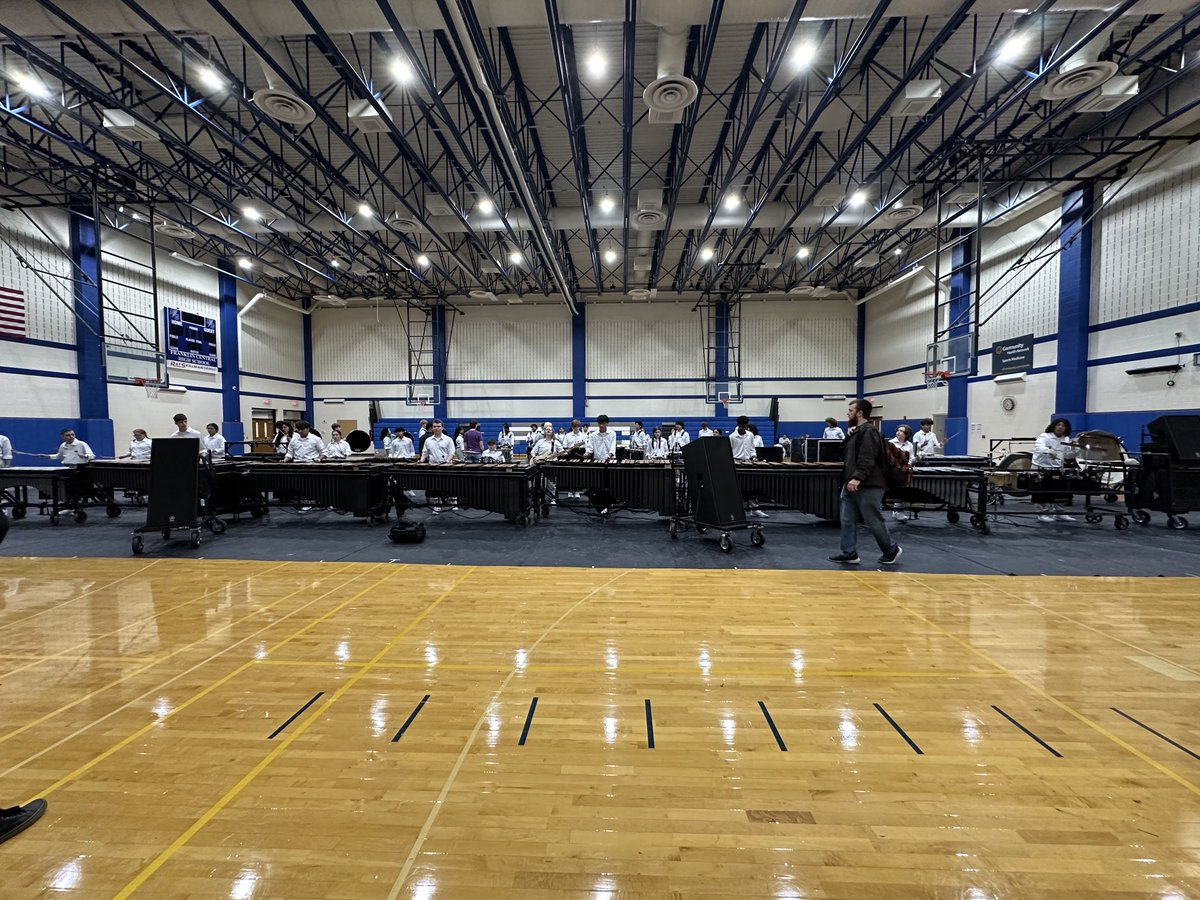 Goshen Percussion in warm-up at WGI Percussion Regional in Indianapolis!!