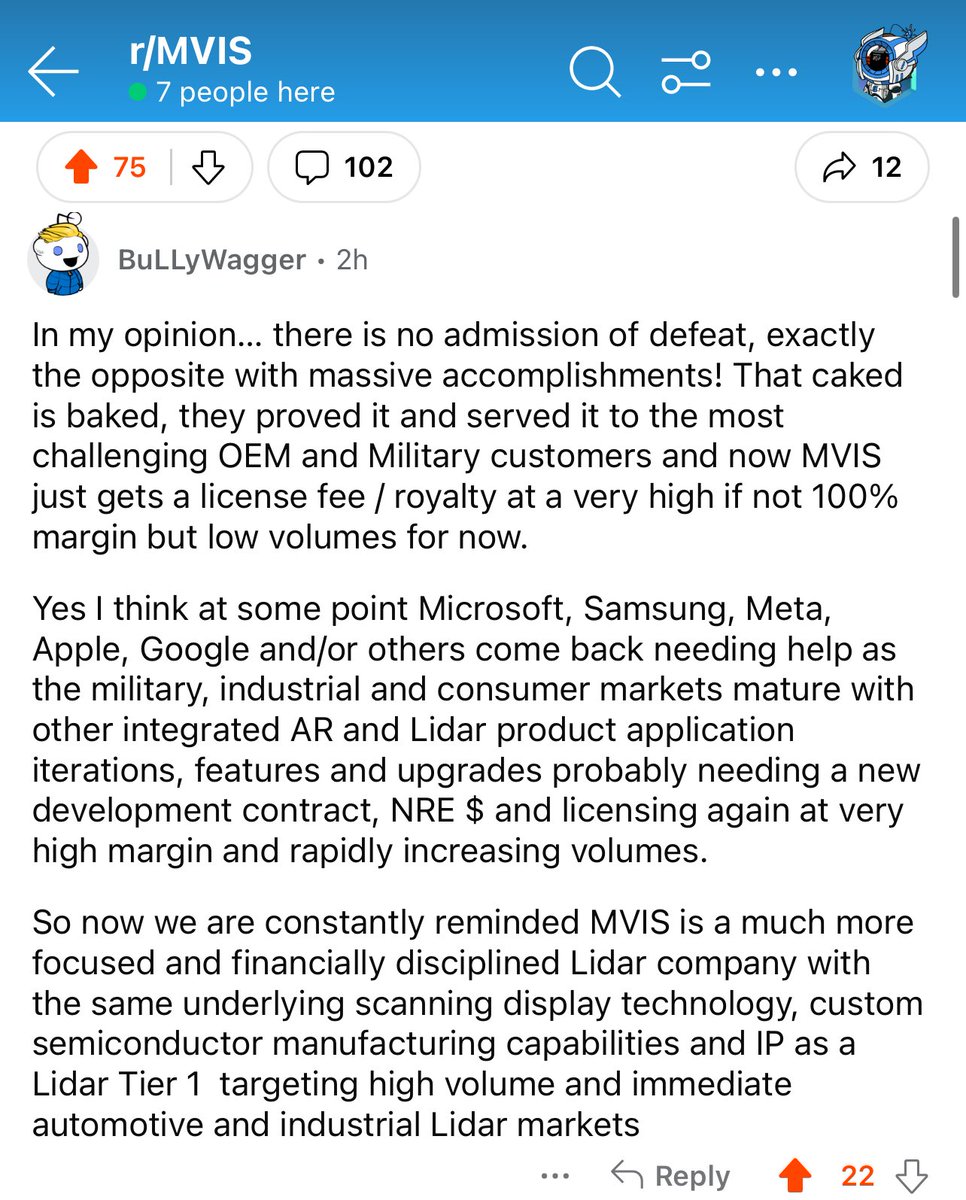 $MVIS Good read !! #ADAS #AR #LIDAR #smartglasses #selfdrivingcars #autonomouscars 😎