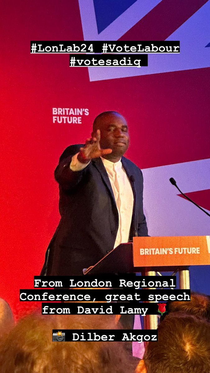 Islington South, Finsbury & De Beauvoir Labour (@islingtonsouth) on Twitter photo Islington South delegation at London Regional Conference, with a great speech from David Lammy ๐น
#LonLab24 #islingtonsouthandfinsbury #islington #london #labour #davidlammy <a href="/DavidLammy/">David Lammy</a> Islington South delegation at London Regional Conference, with a great speech from David Lammy ๐น
#LonLab24 #islingtonsouthandfinsbury #islington #london #labour #davidlammy <a href="/DavidLammy/">David Lammy</a>