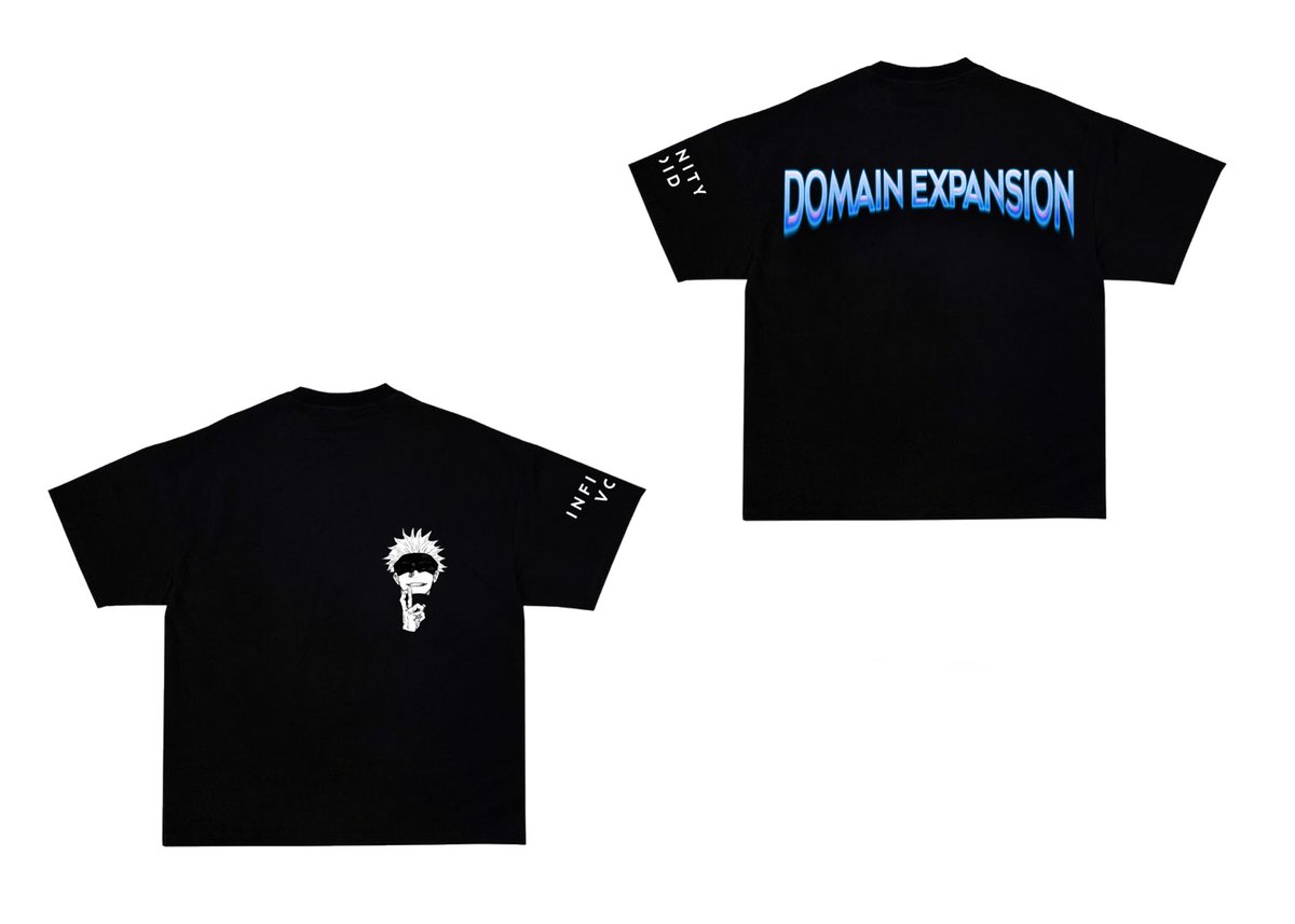 themenswadrobe's tweet photo. JJK Domain Expansion Collection

Available on pre-orders only

¢150 https://t.co/mwSw7dKlS6