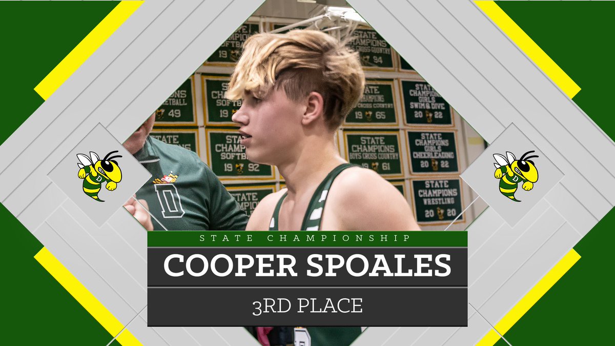 Congrats to Freshman Cooper Spoales for placing 3rd at the State Championship today!
