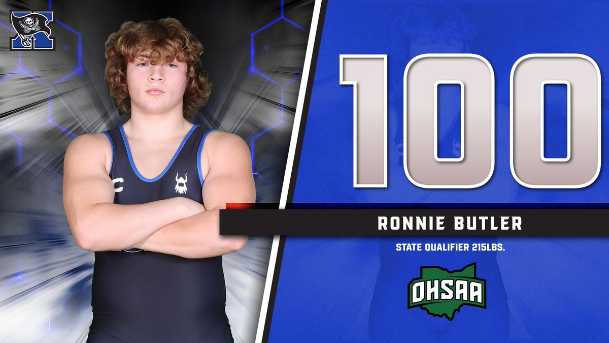 “WINNER” “STATE QUALIFIER” “100 CAREER WINS” Ronnie Butler with the pin in the blood round to qualify for state and pickup 100 career wins at the same time! He will wrestle for 3rd place! What a weekend!!! #ToughDude @XHSwrestling @xeniabucsfb