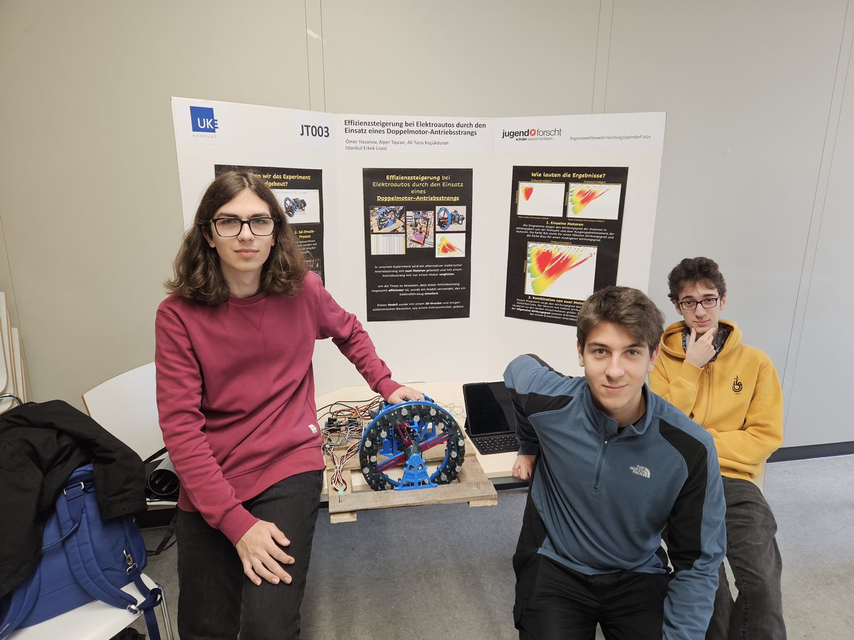 Almanya’nın Hamburg şehrinde yapılan Jugendforscht’ta (gençler yarışıyor) 84 yarışmacının katıldığı  Avrupa’nın en büyük  teknoloji ve bilim yarışmasına    Okulumuzdan 8 öğrencimiz  5 projeyle katıldı. 3 birincilik ve 2 ikincilik alan Öğrenci ve Öğretmenlerimizi tebrik ediyoruz.