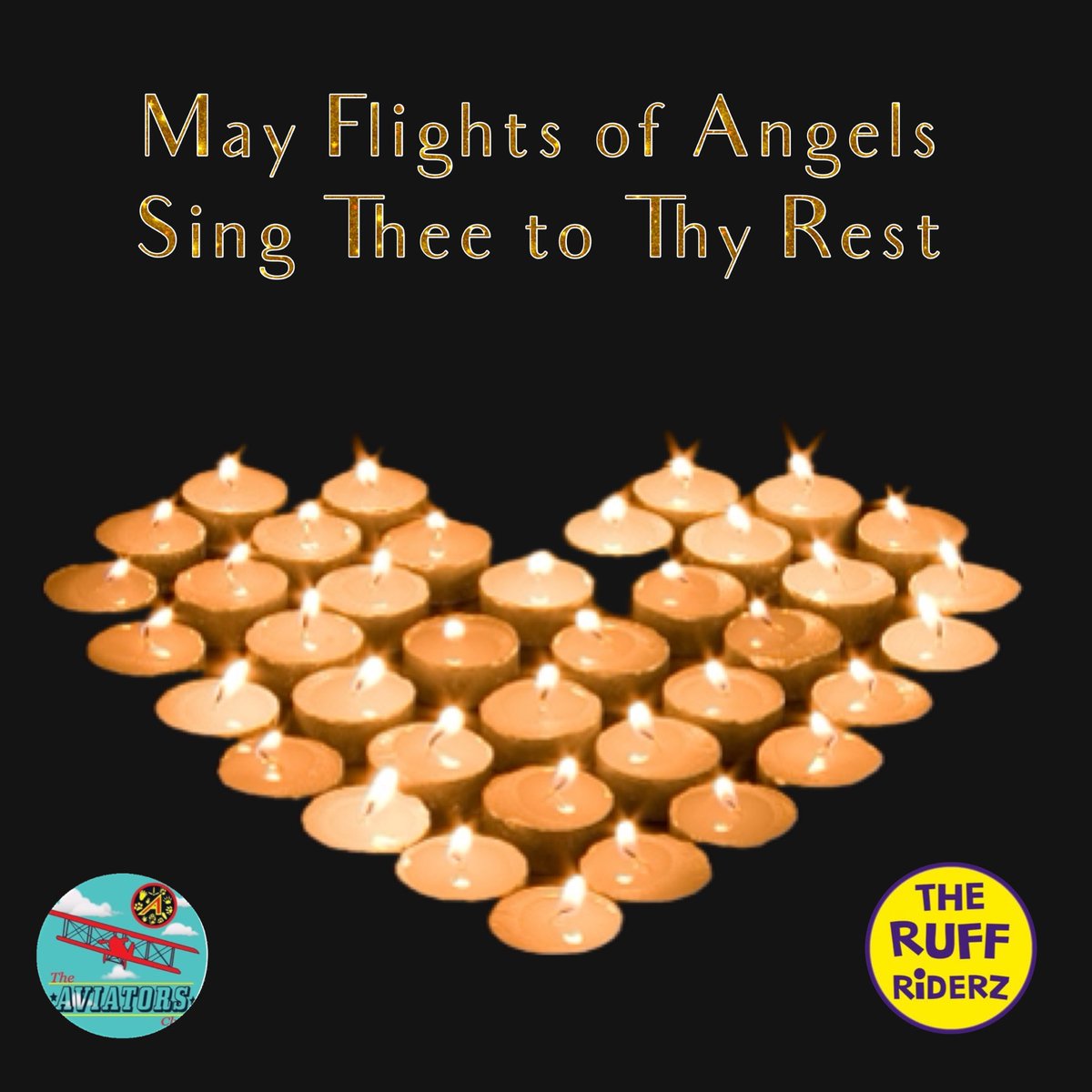 With great sadness in our hearts we learned today that we have lost another dear friend. Sheila,mum of our pal Rebel @SheilaMSpence1 passed away. On behalf of #theruffriderz and #TheAviators we burn our candles to guide you on your way to the light dear Sheila.Bye sweet friend.