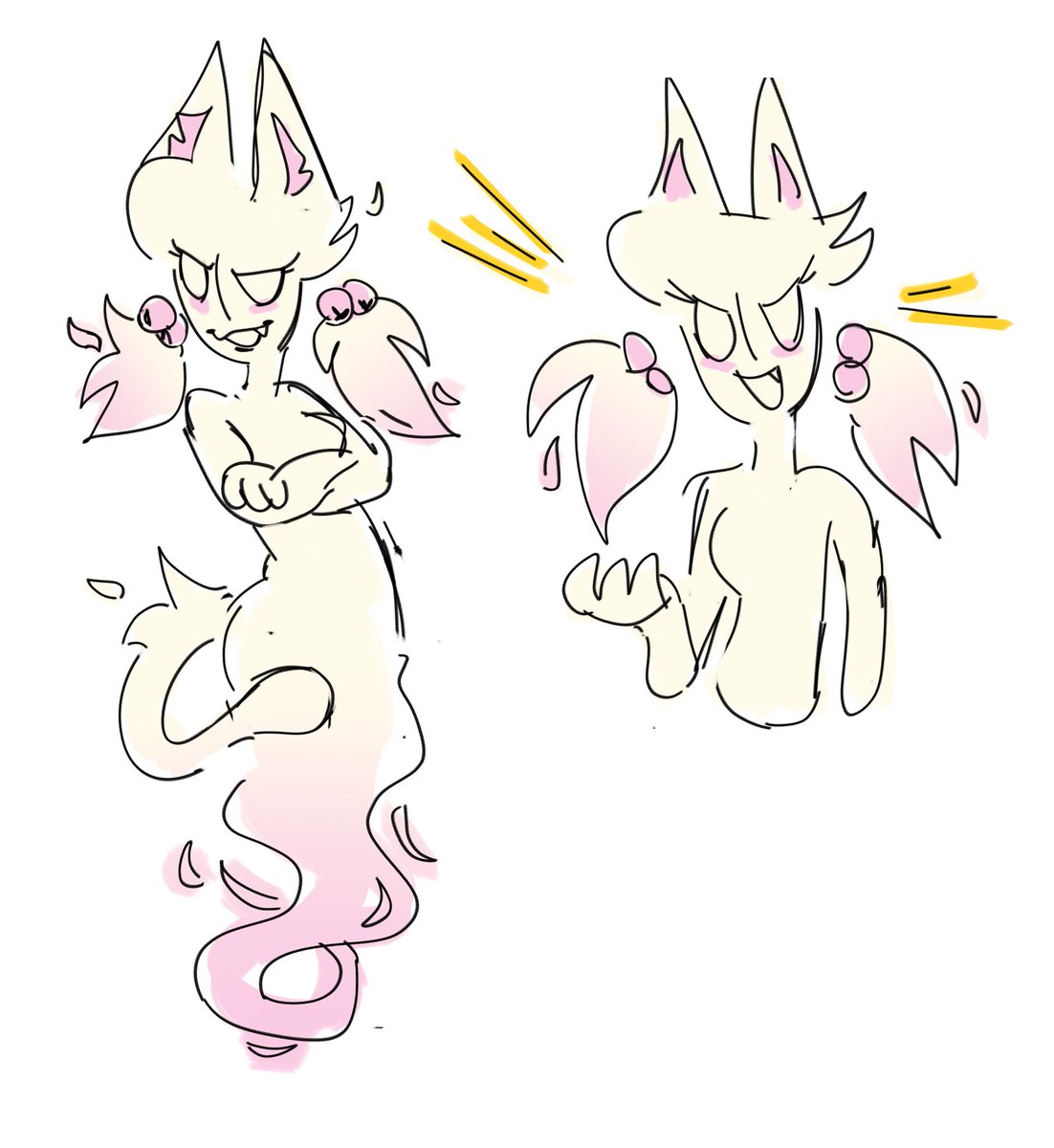 jadedholiday's tweet image. imagine if maddie enters a darkworld and becomes a ghost cat girl.. i think that would be cool.. #deltarune #deltarunefanart #madmewmew