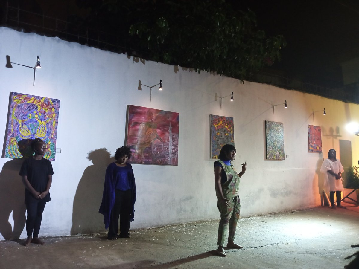 Attending the #WombMan arts exhibition organized by @AbstralNaArts . 
What an occasion to see arts taken to the world. 
It's all fun here. 
#WombMan 
#ArtsExhibition