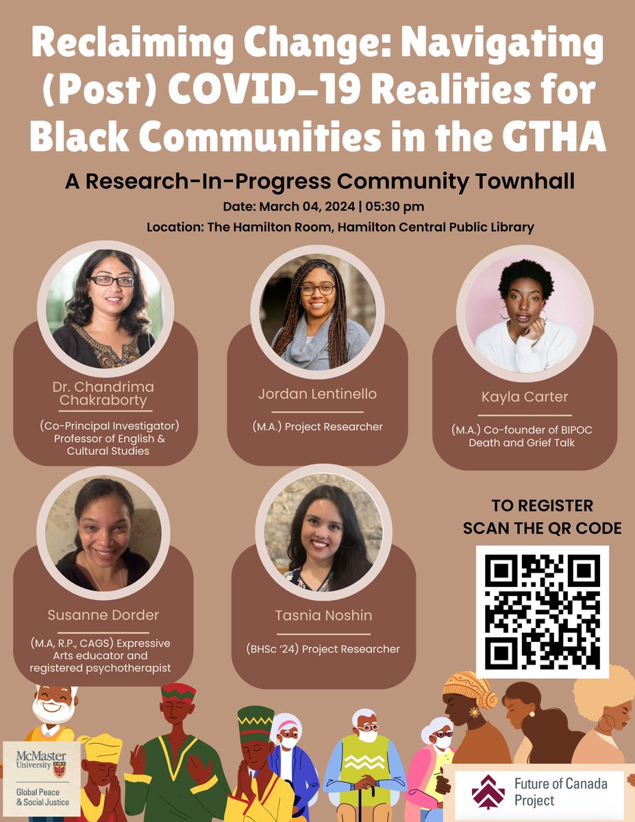 The GPSJ is hosting a Town Hall titled 'Reclaiming Change: Navigating Post-COVID-19 Realities for Black Communities in the GTHA.' Join us to discuss how Black communities in the region can navigate their post-pandemic realities. Reserve a spot here - tinyurl.com/ywaan9fz.