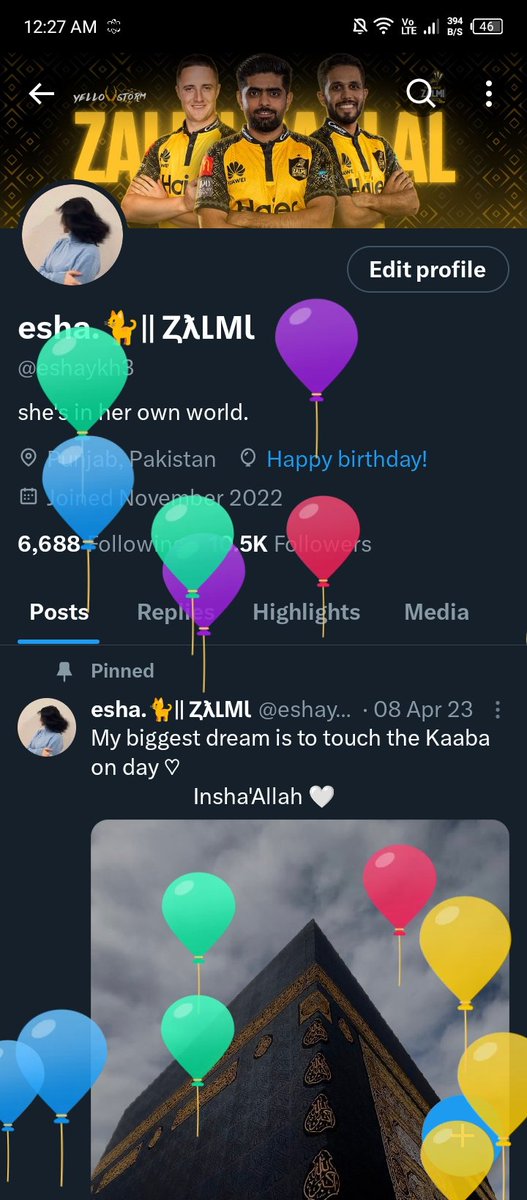 Happy happy returns of the day ❤🤭 Happy birthday dost 😟 @eshaykh3 ....... May u have seen more success and happiness in your future life ❤🤭 Cake kahan hyei 😁kam khana 😂