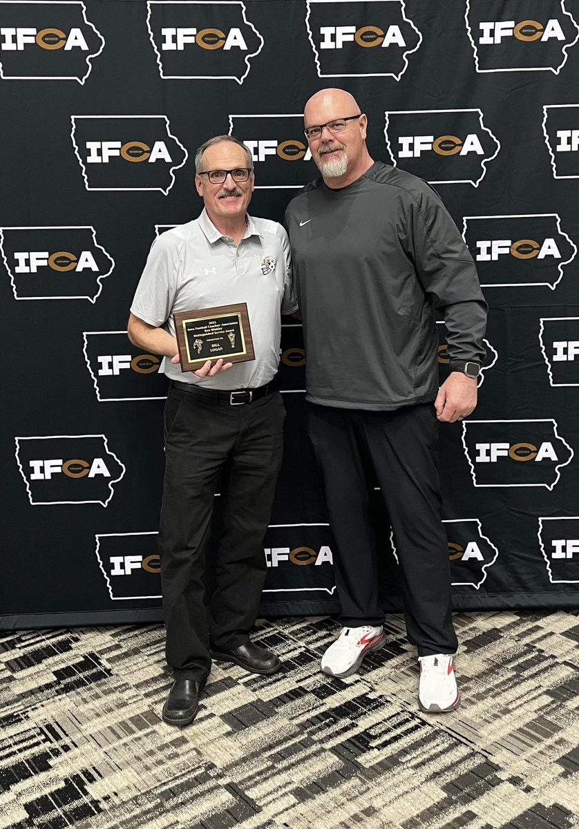 Congratulations to Bill Logan on receiving the Iowa Football Coaches Association Distinguished Service Award. We appreciate you Bill!