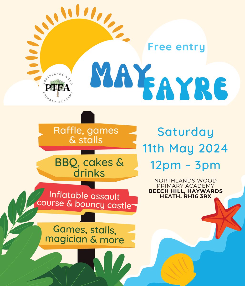 Get ready for the highlight of the Summer term! 🌞 May Fayre ~ Saturday 11th May, 12-3pm. Don't miss out on the chance to kick off the summer season with a blast! Bring your friends, family, and neighbors for a day filled with laughter, entertainment, and community spirit