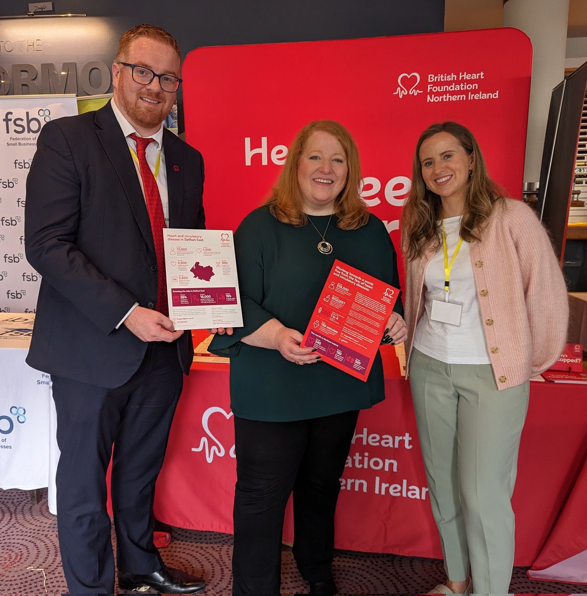 @dhoneyford @PMcReynoldsMLA @DannyDonnelly1 @NualaMcAllister Thanks to @KateNicholl and @naomi_long for calling over to our stall at #APNI24 We raised the need to address the heart attack gender gap, the recent women's health motion in the Assembly, and the need for a strategic approach to heart and circulatory diseases. ♥️