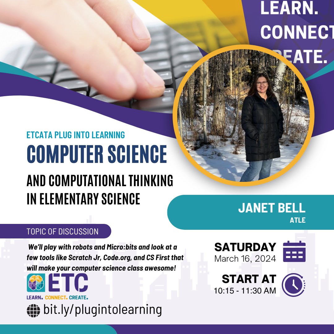 ETCATA's tweet image. 🌟 Transform your classroom with @janetbell's session at 'Plug Into Learning'! From English teacher to edtech visionary, she's here to demystify coding and robotics for elementary teachers. 🤖📚
#CodingInClass #EdTech #FutureReadyLearning #abed