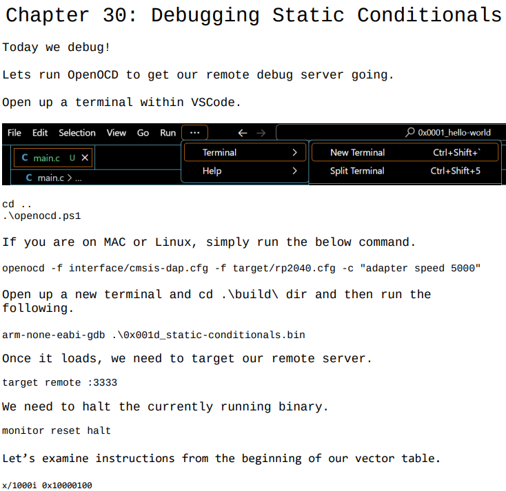 mytechnotalent's tweet image. 🕵️♂️ Diving deep into Chapter 30: Debugging Static Conditionals! Uncover the wizardry of code optimization, reveal secrets encrypted in the vector table. 💻🚀 Brace yourselves for a journey through compiler intelligence! #ReverseEngineering #CodeOptimization github.com/mytechnotalent…