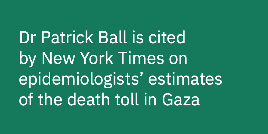 HRDAG's newsletter: read about Patrick Ball's quote in The New York Times, and more ... mailchi.mp/hrdag/2024-q1