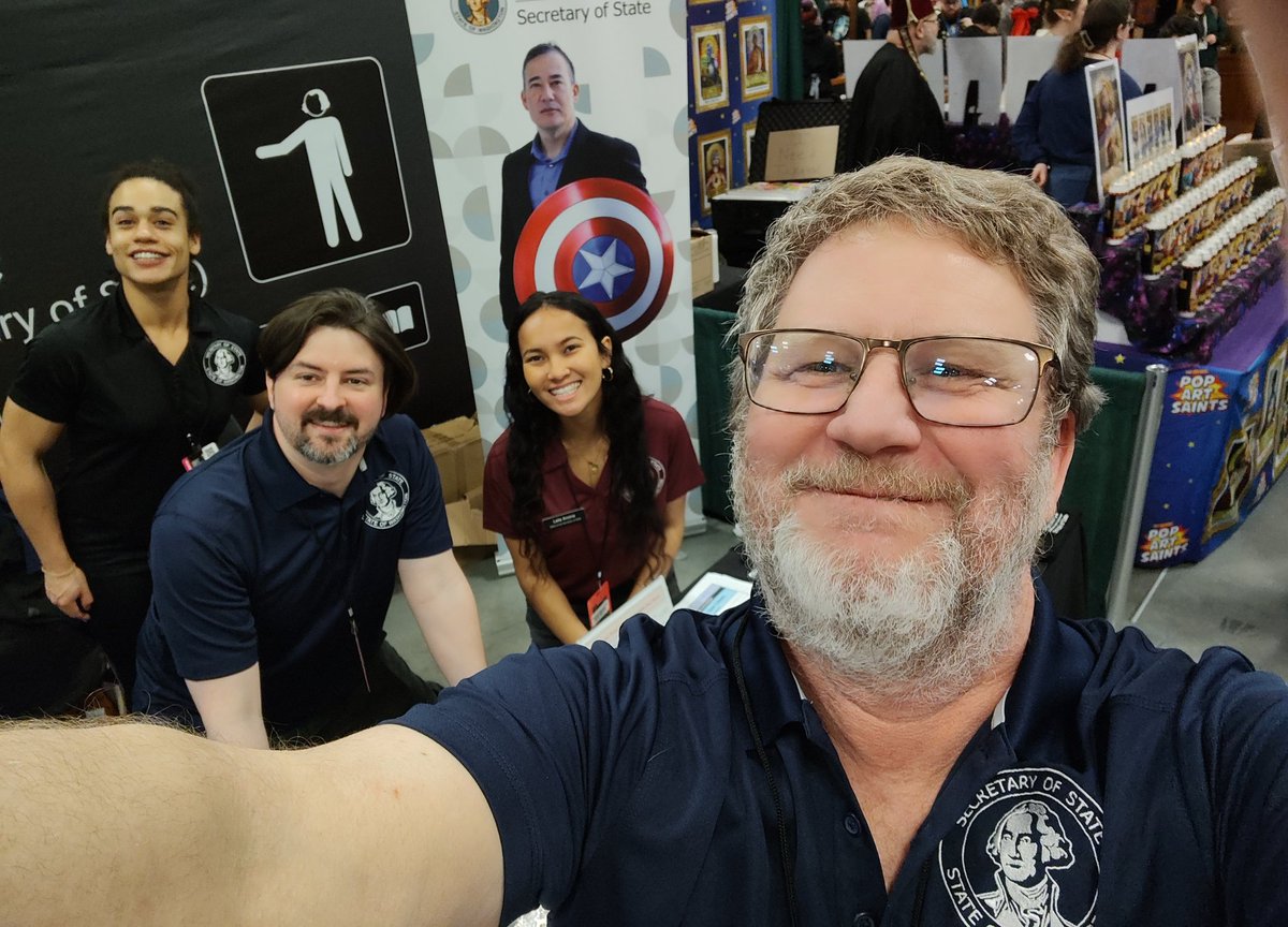 Tenalquot's tweet photo. Team @secstatewa at #eccc2024 #vote https://t.co/fE9880ZqtH