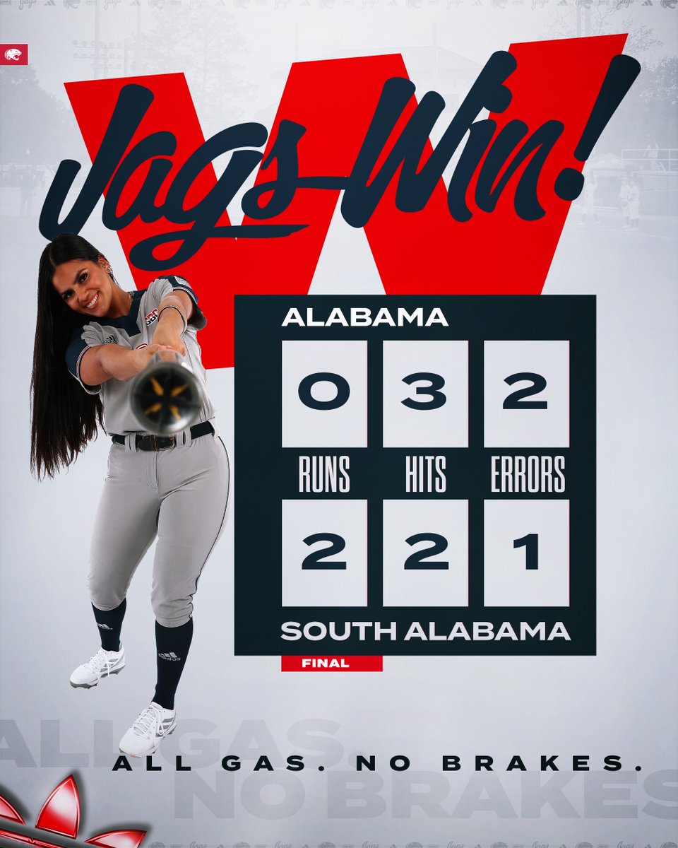 JAGS WIN!!

South hands the Crimson Tide their first loss of the season as Lackie earns her 3⃣3⃣rd career shutout!!

#AllGasNoBrakes