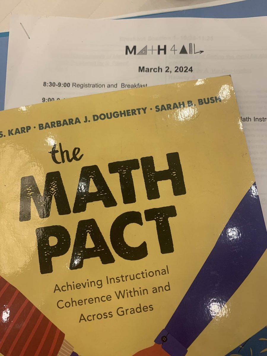 I love a day of learning how to be a better teacher for ALL our students at the #math4all conference 👩🏻‍🏫
